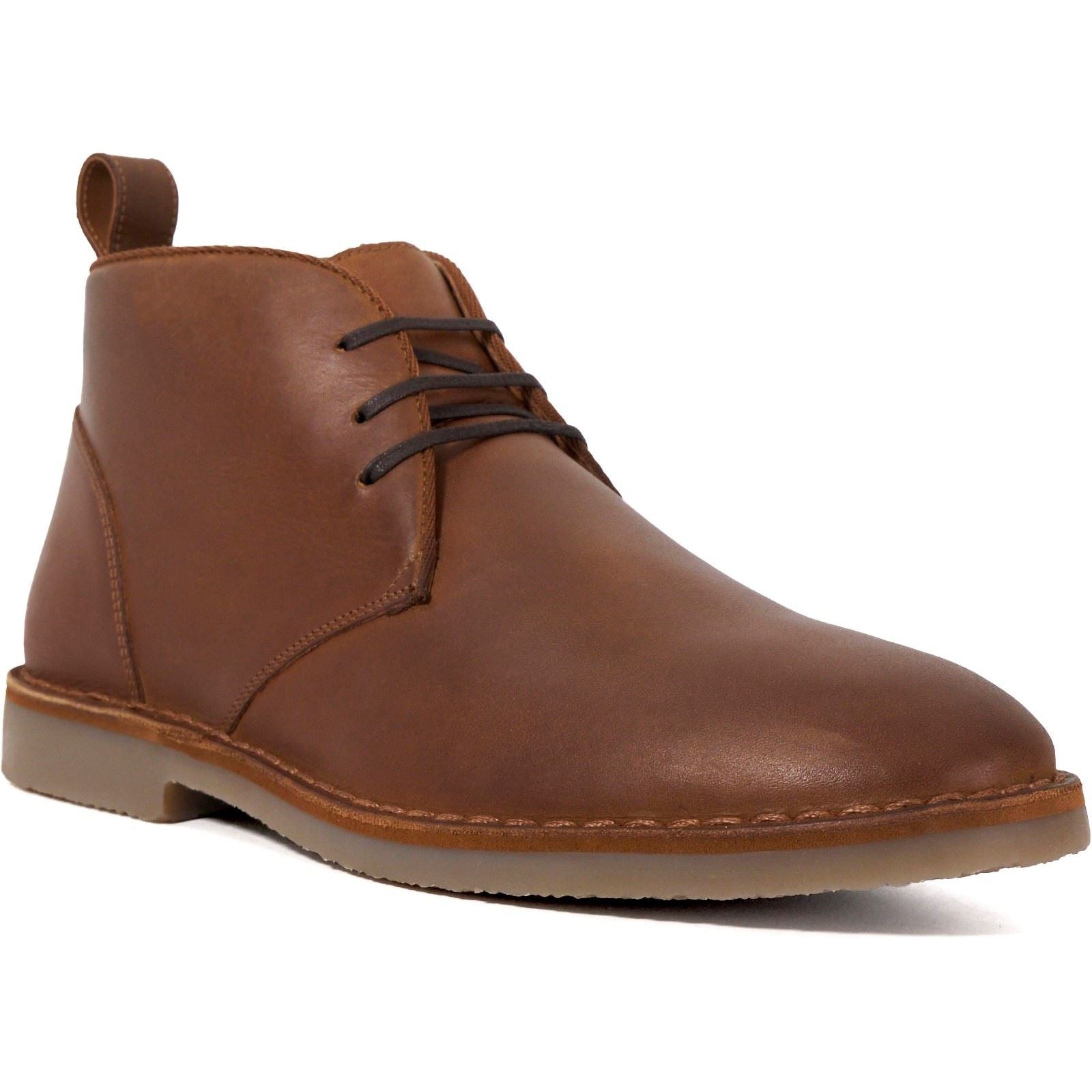 Dune Cashed Suede Men's Chestnut Ankle Boots