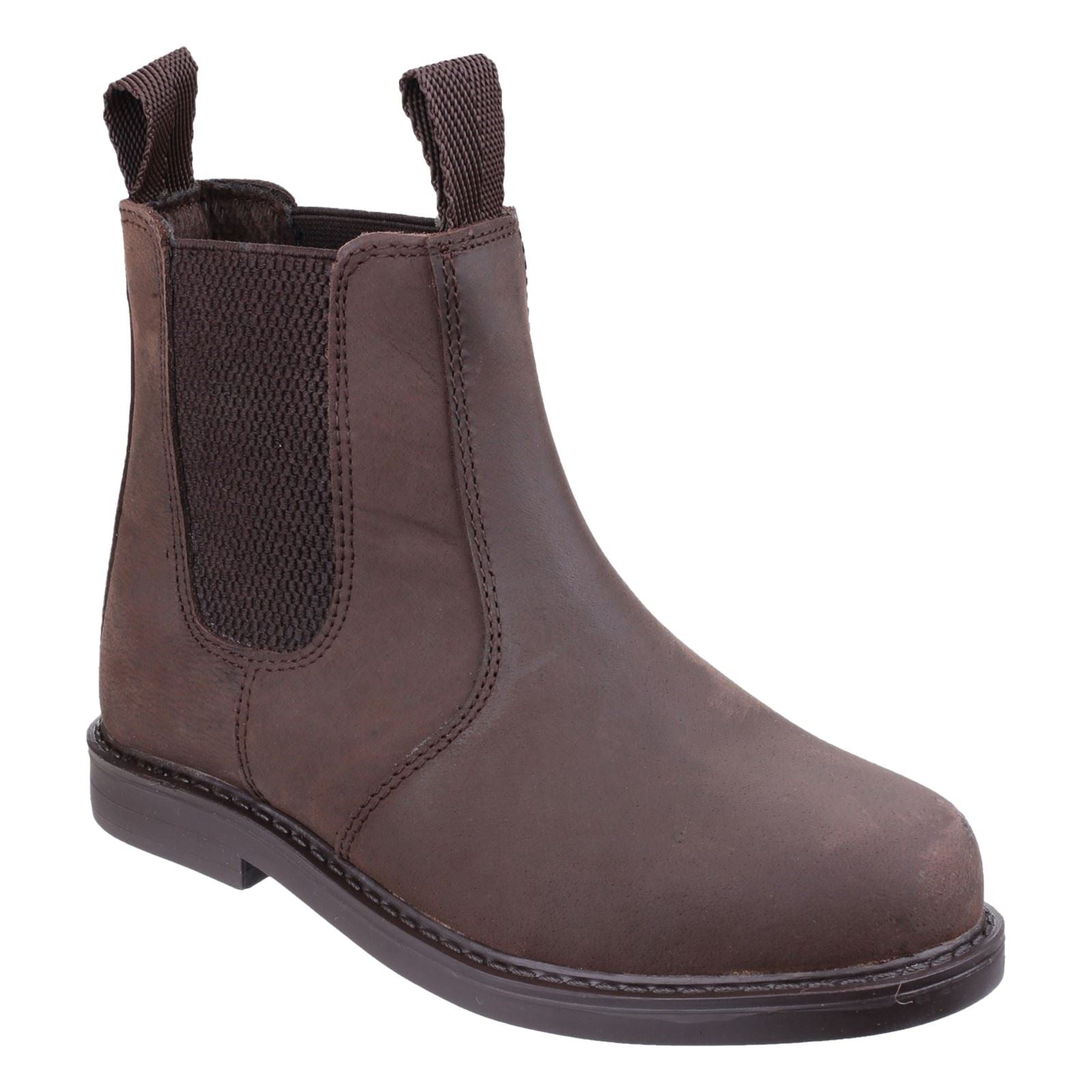 Cotswold Camberwell Leather Boy's Brown Flat Chelsea Boots