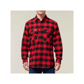 Hard Yakka Long Sleeve Check Flannel Cotton Men's Red Casual Shirt
