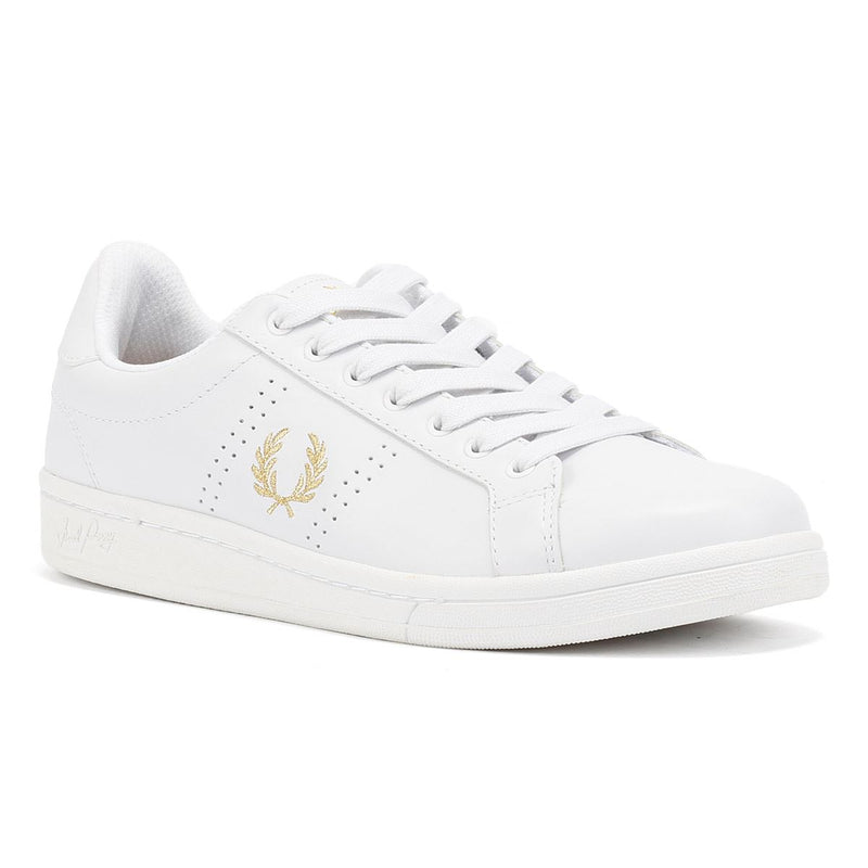 Fred Perry Cupsole Leather Men's White/Gold Sneakers