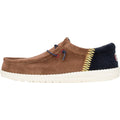 HEYDUDE Wally Funk Corduroy Textile Men's Espresso/Blue Jean Boat Shoes