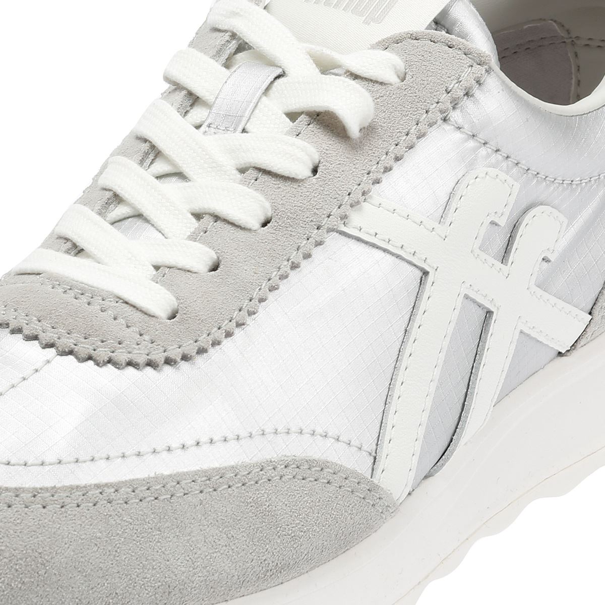FitFlop Retro-Q FF Nylon Women's Silver/Urban White Sneakers