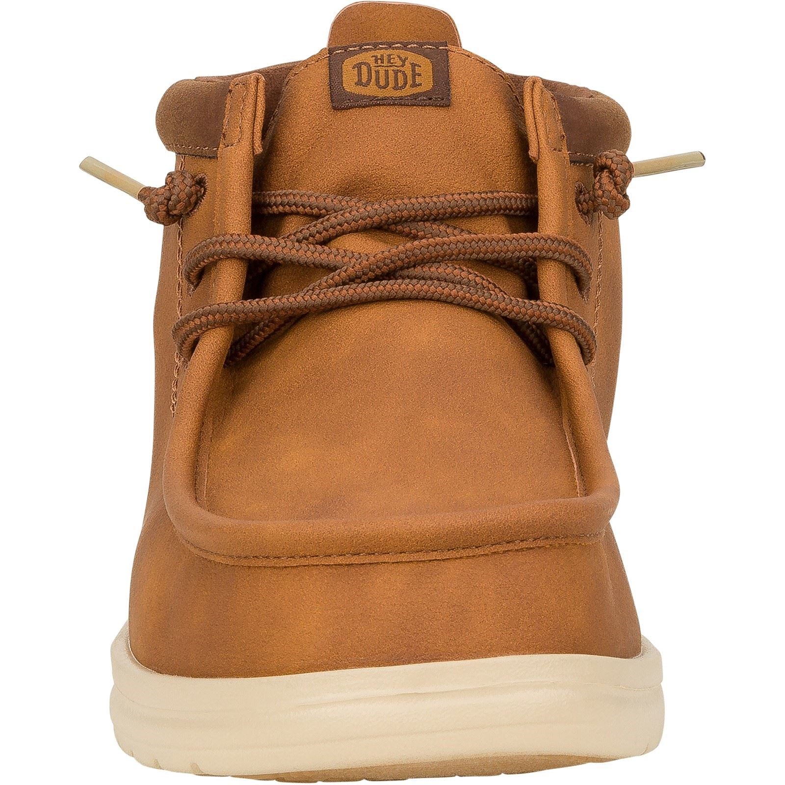 HEYDUDE Wally Mid GripR Classic Synthetic Men's Cognac/Tan Boots