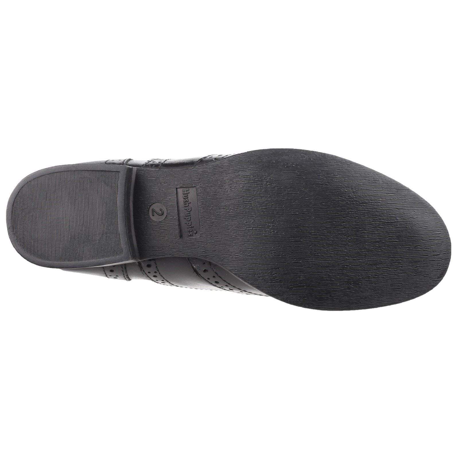 Hush Puppies Kada Junior Girls Black Leather Brogues