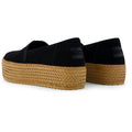 TOMS Valencia Leather Women's Black Espadrilles