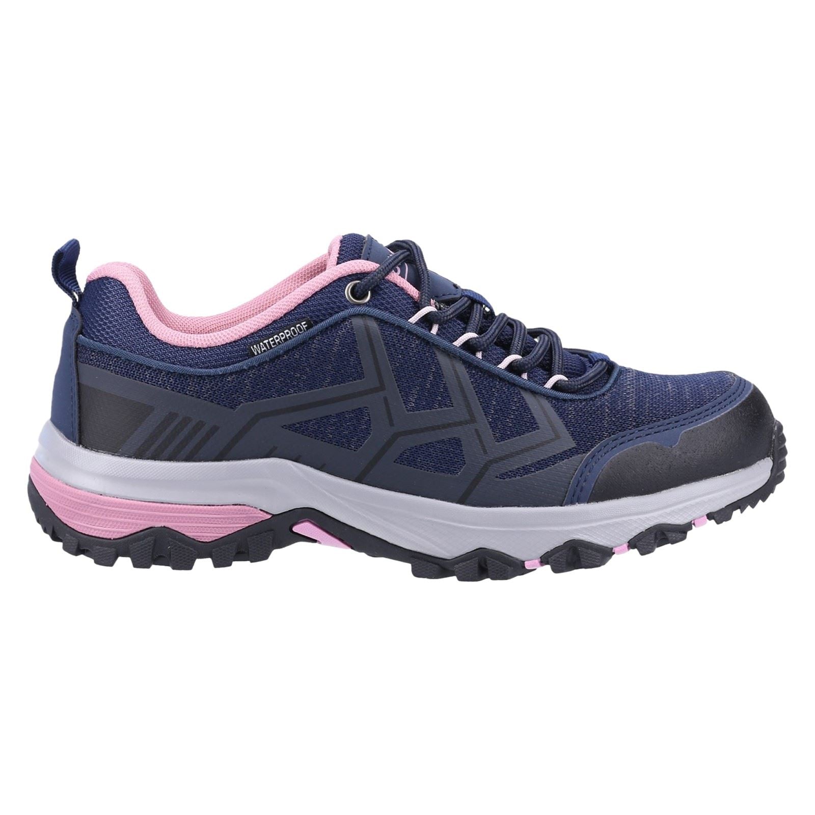 Cotswold Wychwood Low Recycled Plastic+Synthetic Pu Women's Navy/Pink Hiking Boots
