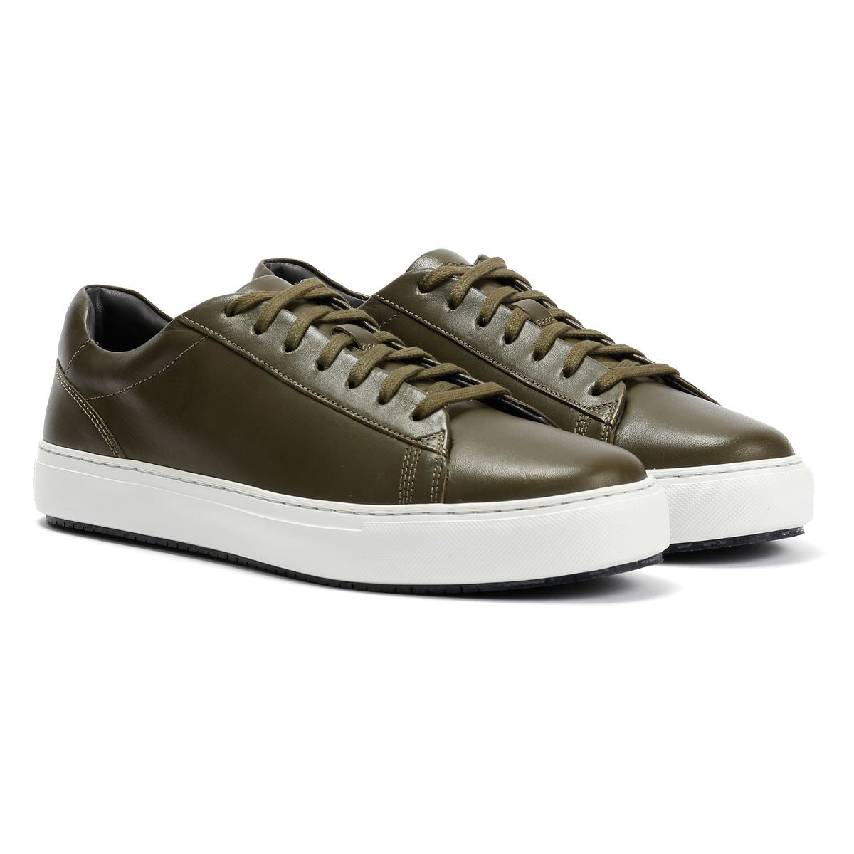Ben Sherman Ace Cupsole Leather Men's Olive Sneakers