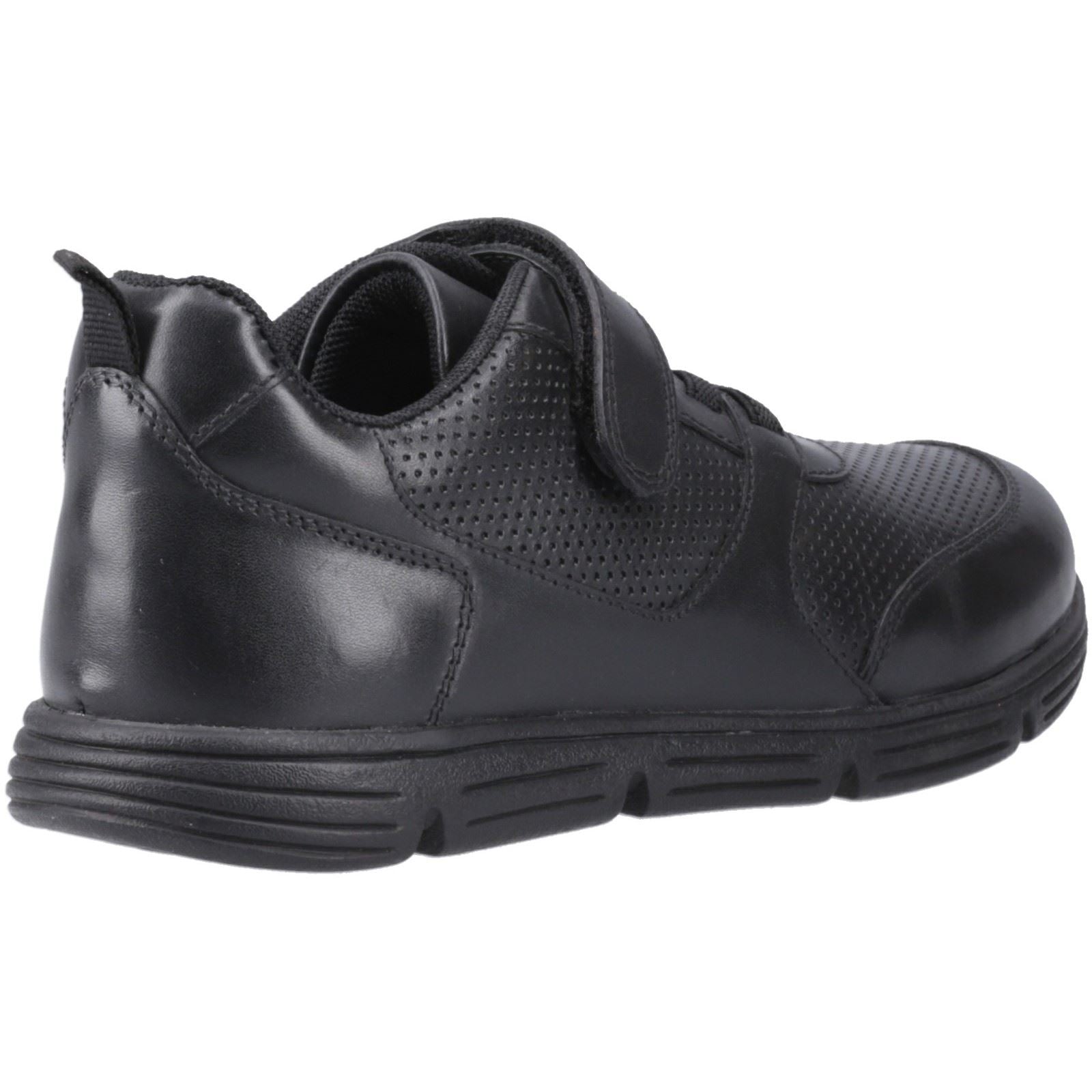 Hush Puppies Alfie Bungee Jnr Leather Boys's Black Shoes