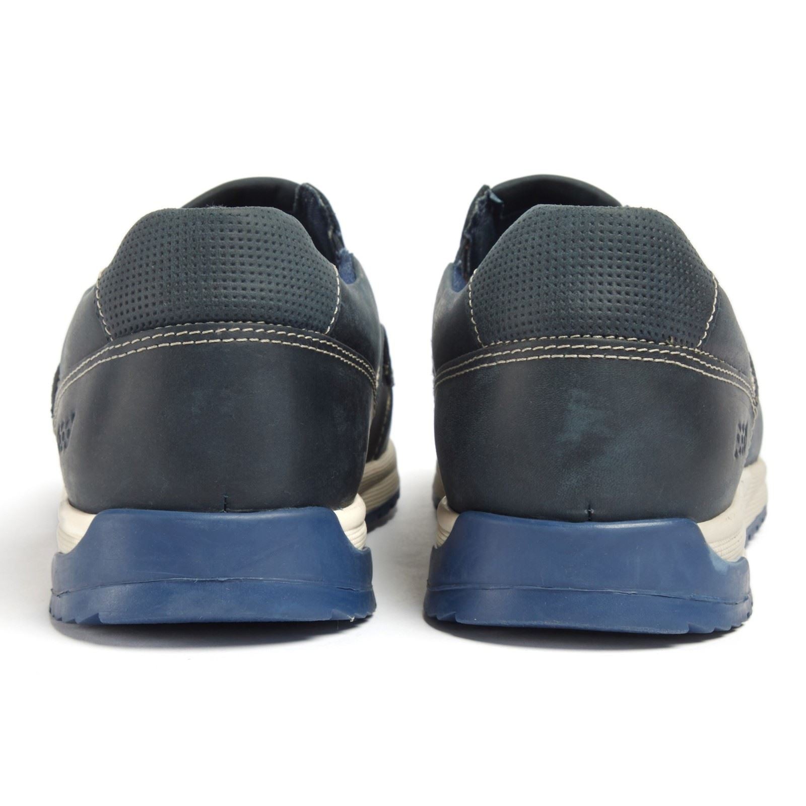 Pod Sean Leather Men's Navy Boat Shoes