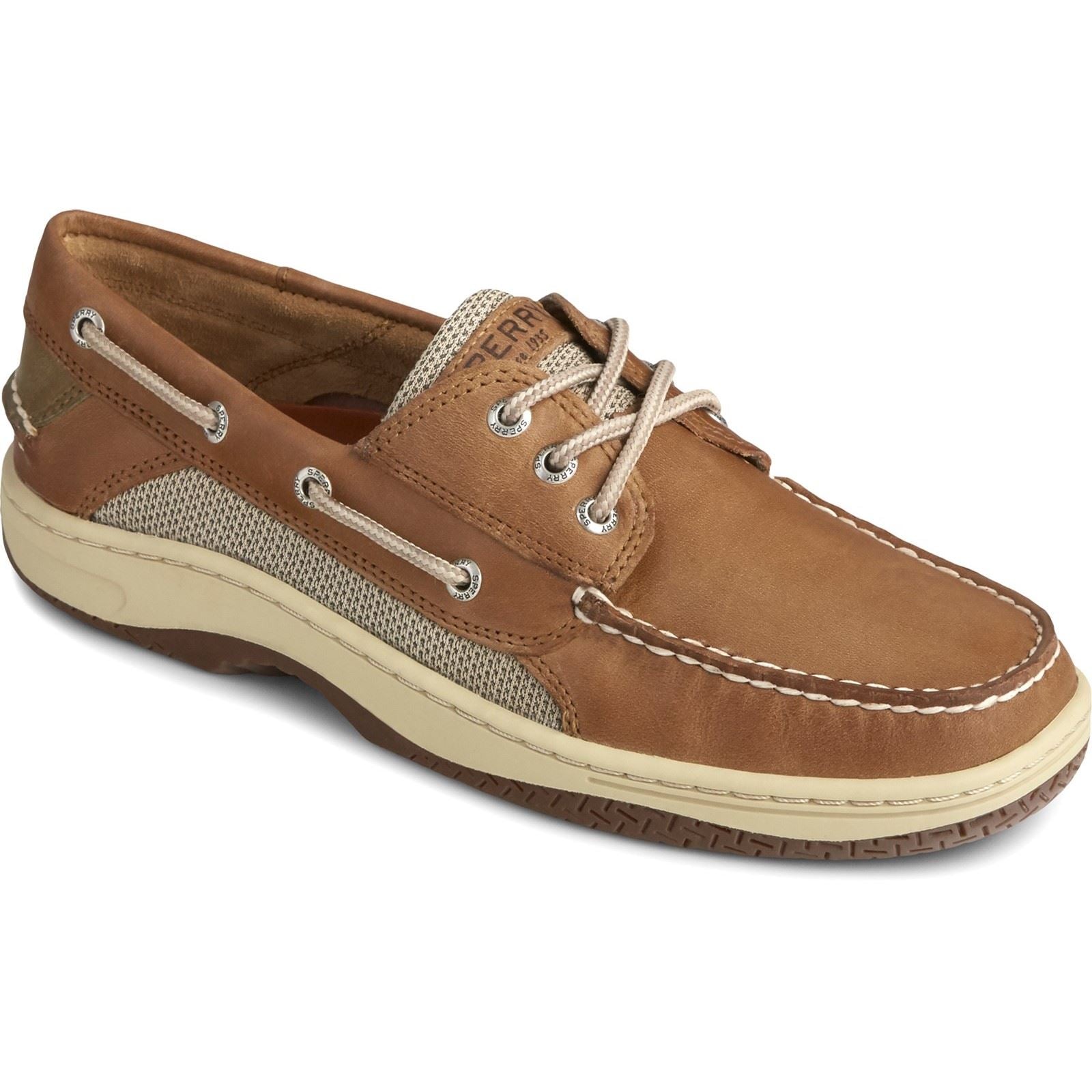 Sperry Billfish 3-Eye Leather Men's Dark Tan Boat Shoes