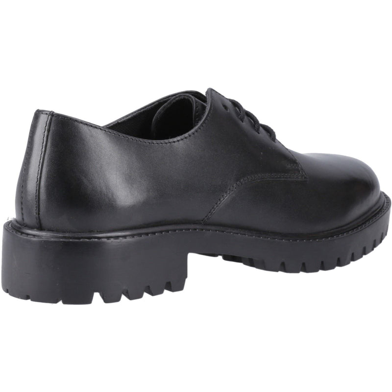 Hush Puppies Aubrey Lace Up Snr Leather Girls's Black Derby Shoes