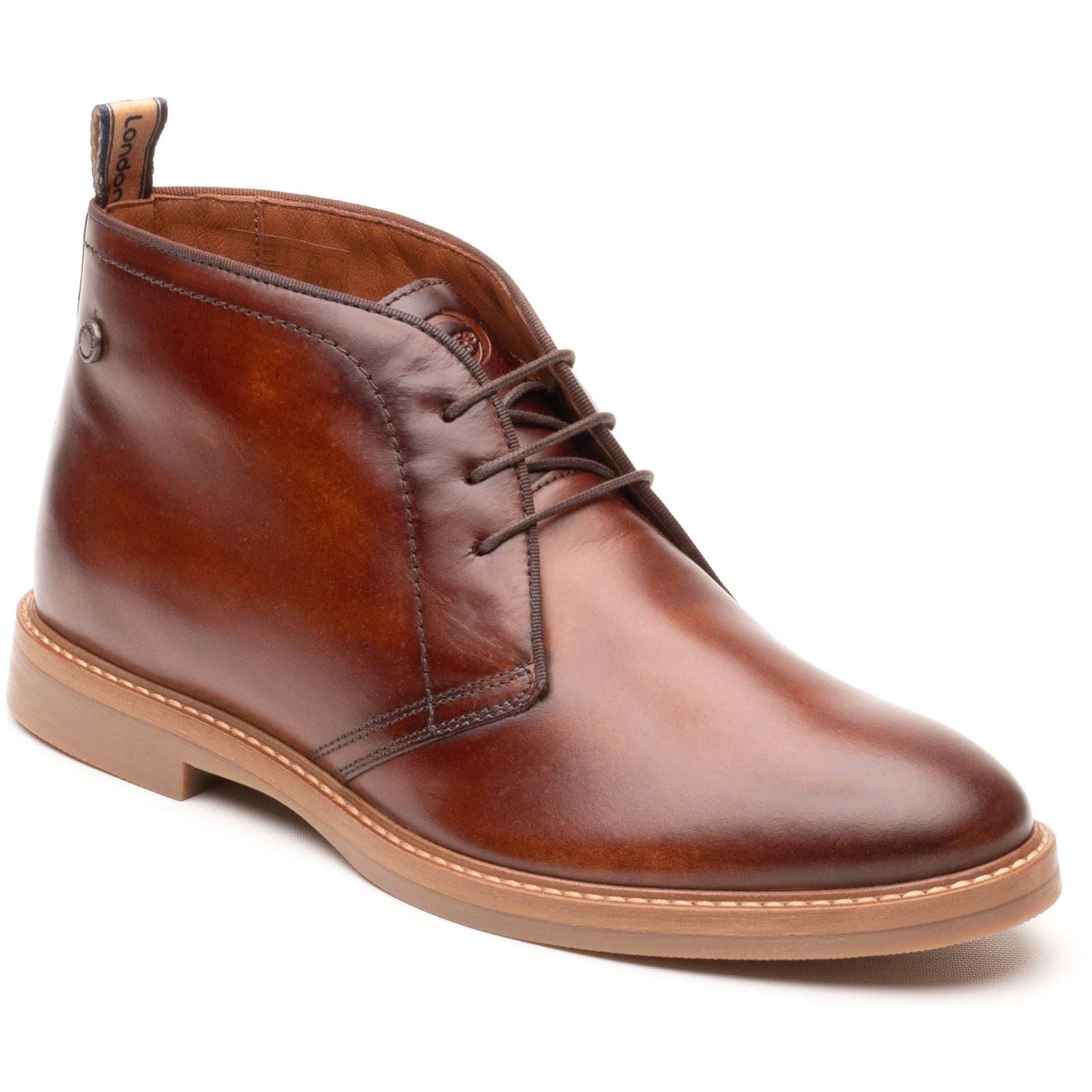Base London Carlton Leather Men's Tan Ankle Boots