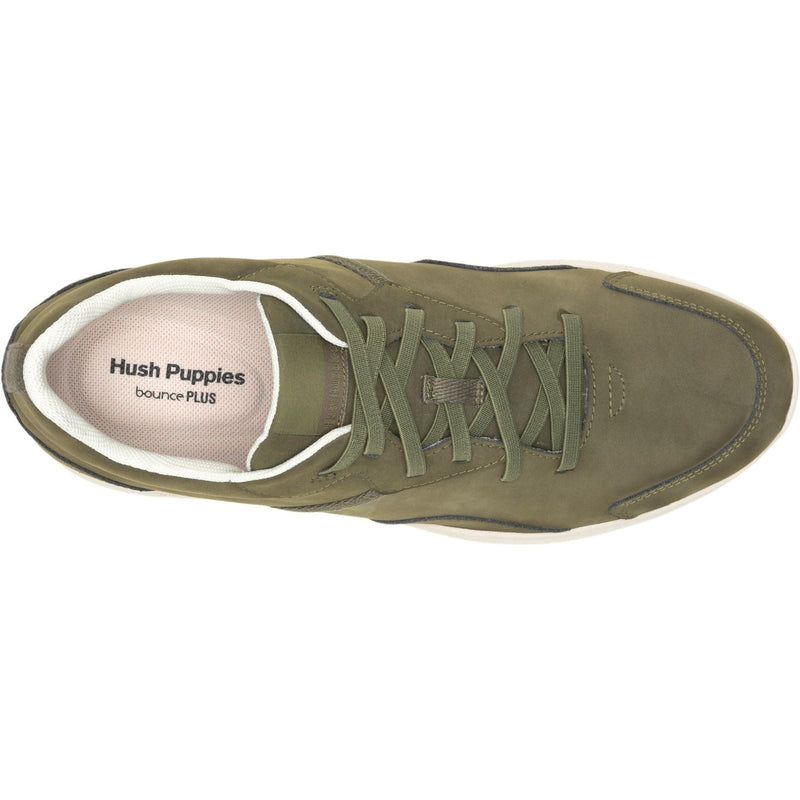 Hush Puppies The Good Leather Men's Olive Sneakers