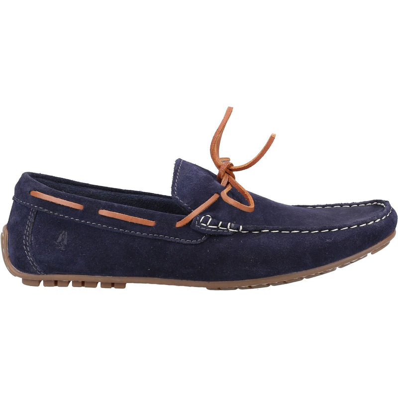 Hush Puppies Reuben Suede Men's Navy Boat Shoes