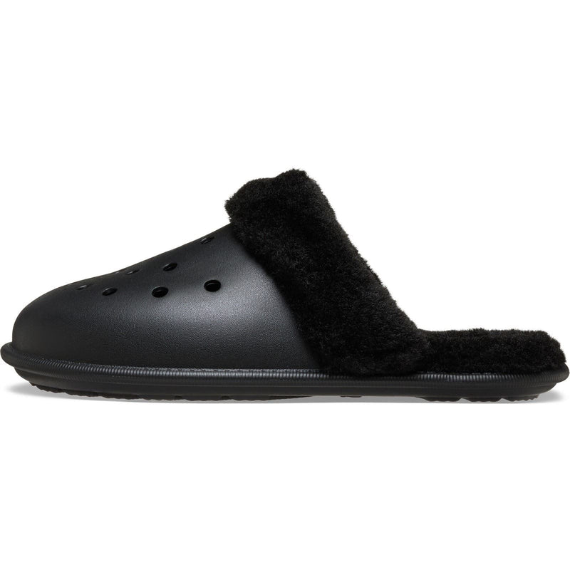 Crocs Classic Fuzz Scuff Thermoplastic Men's Black Slippers
