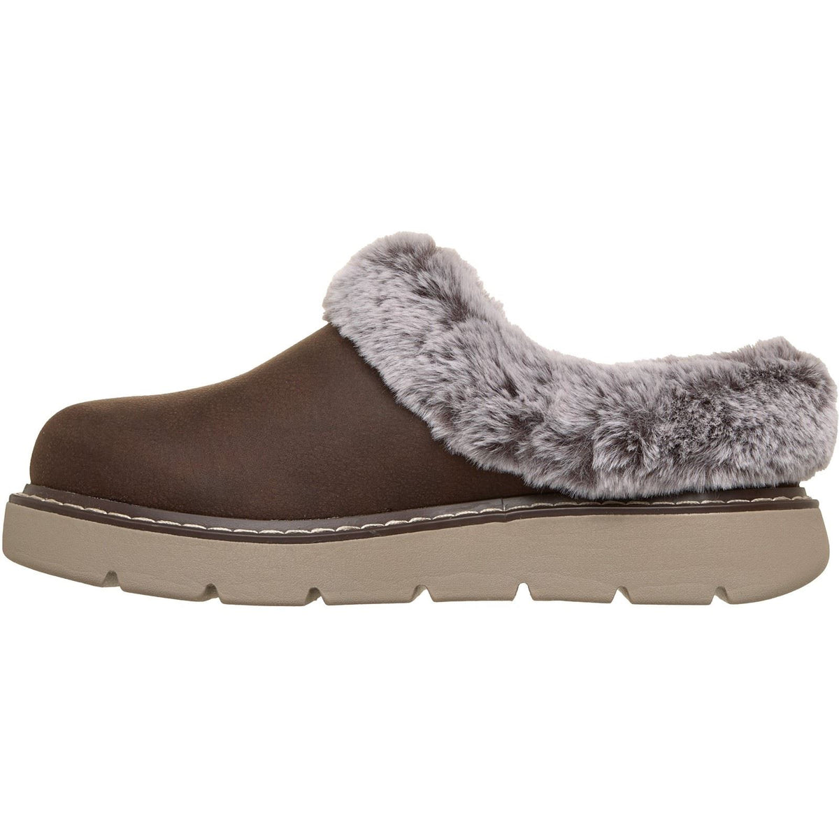 Skechers Keepsakes Lite Cozy Blend Textile Women's Chocolate Slippers