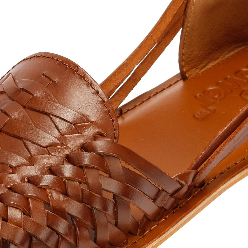 Tower London Hurache Leather Women's Tan Sandals