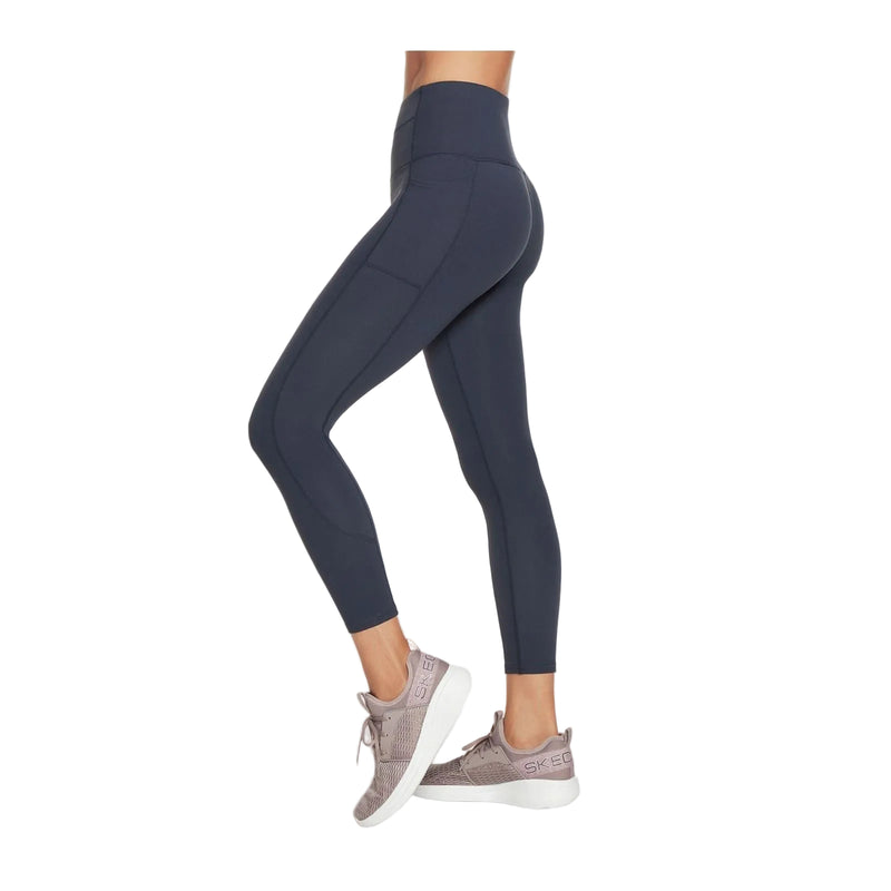 Skechers Performance GOWALK Wear High-Waisted 7/8 Nylon Women's Blue Sports Leggings