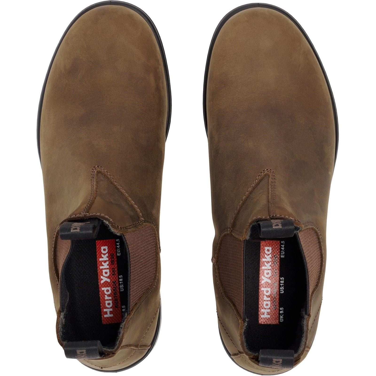 Hard Yakka Brunswick Leather Men's Saddle Brown Nubuck Boots