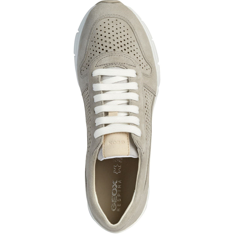 Geox D Sukie B Leather Women's Light Grey Sneakers