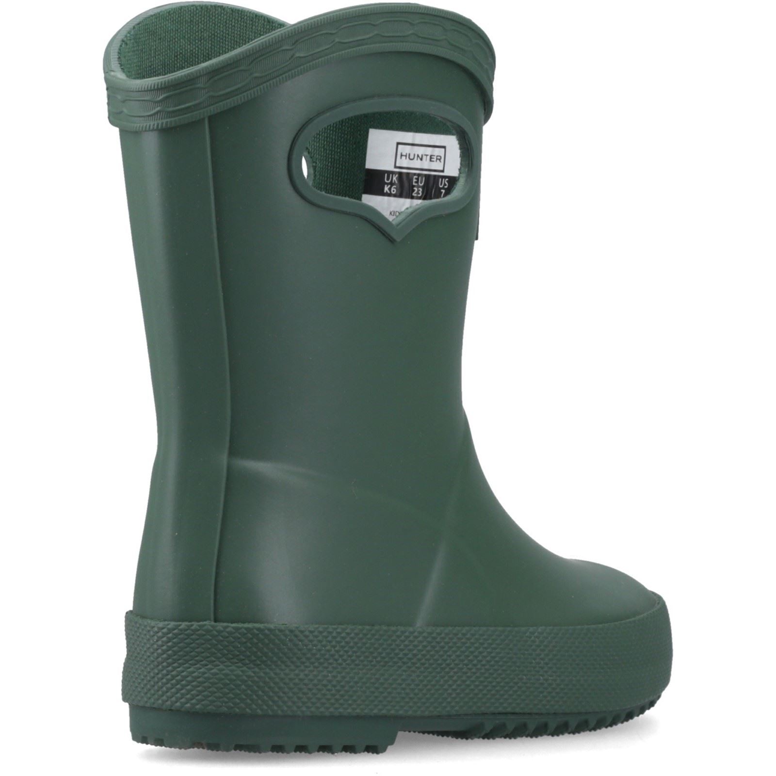 Hunter Kids 1st Pull on Rubber Kid's Hunter Green Wellington Boots