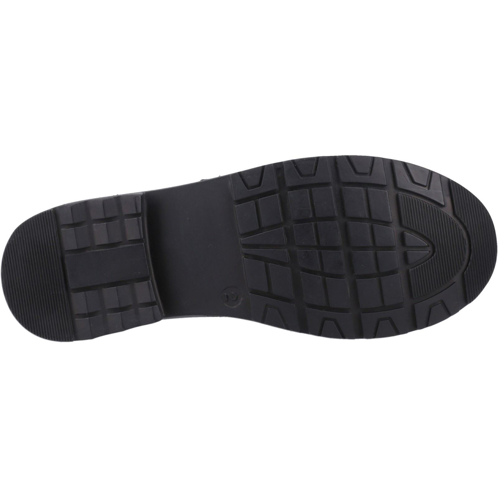 Hush Puppies Barry Senior Leather Boys's Black Shoes