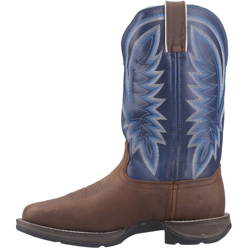 Durango Rebel Leather Men's Saddle Brown/Demin Blue Boots