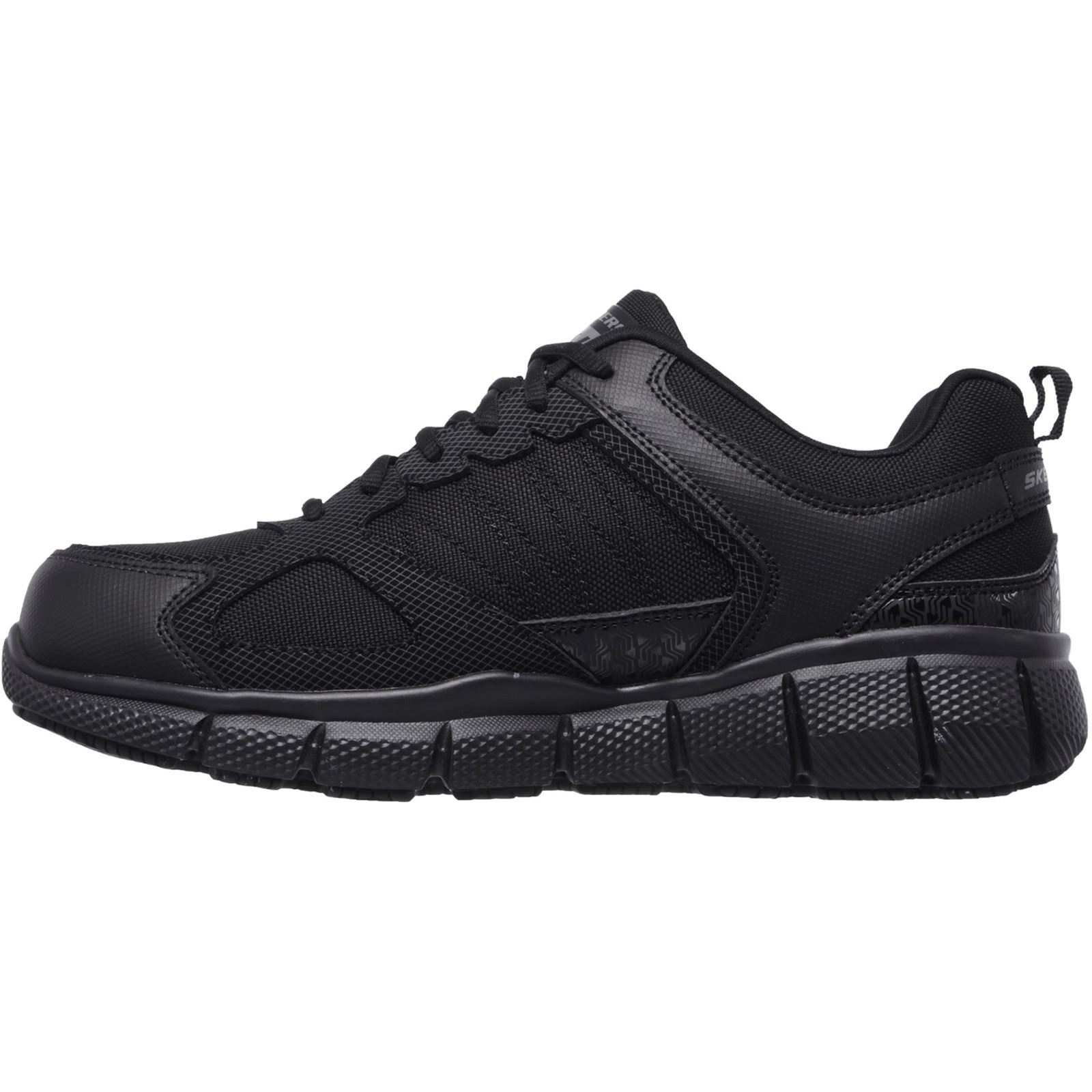 Skechers Workwear Telphin Sanphet Leather Men's Black Safety Sneakers