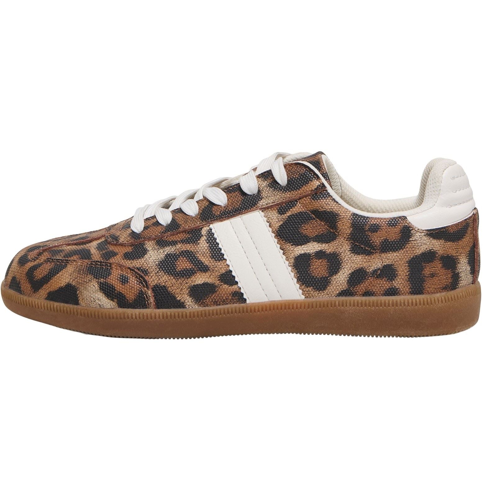 ONLY Amber Polyester Women's Sand/Leopard Sneakers