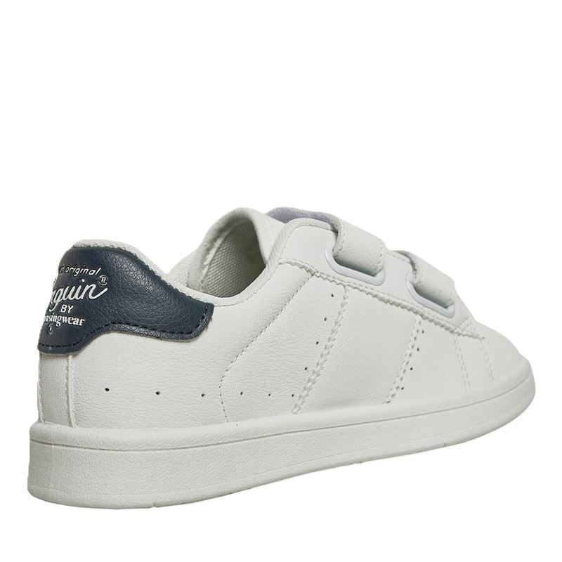 Penguin Junior Marble White/Navy Sneakers