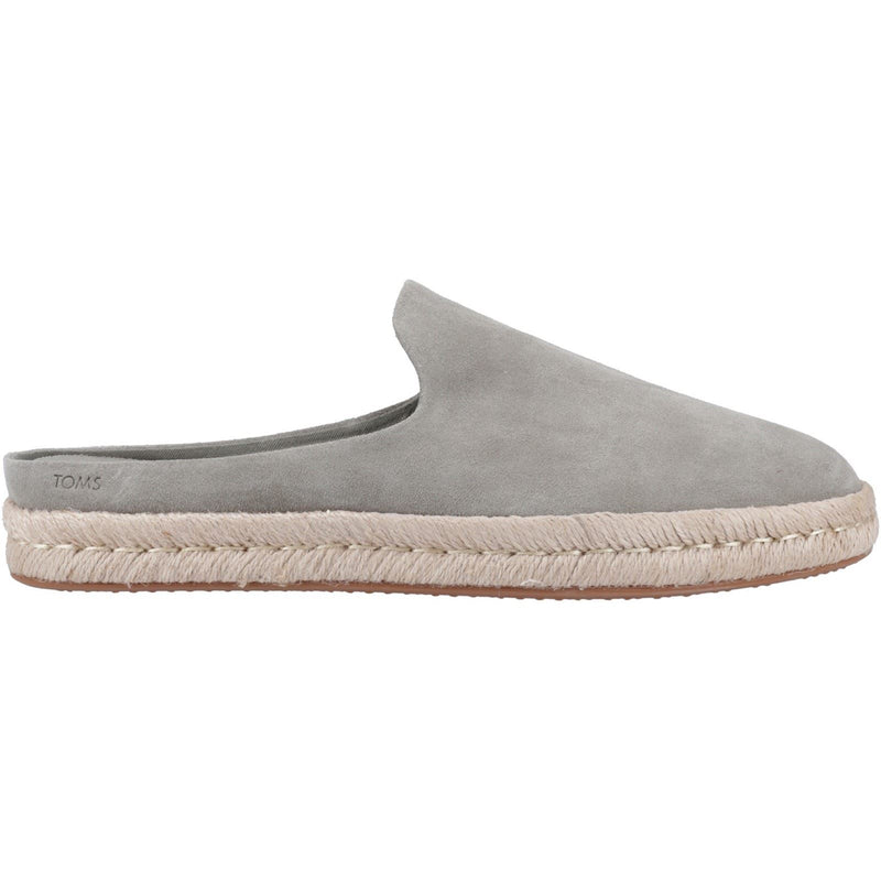 TOMS Santiago Mule Leather Men's Vetiver Grey Slippers
