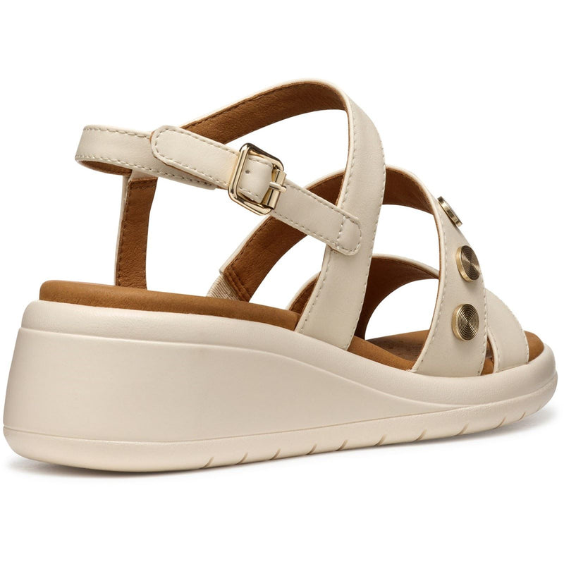 Geox D MELICONIA Synthetic Synthetic Women's Papyrus Wedges