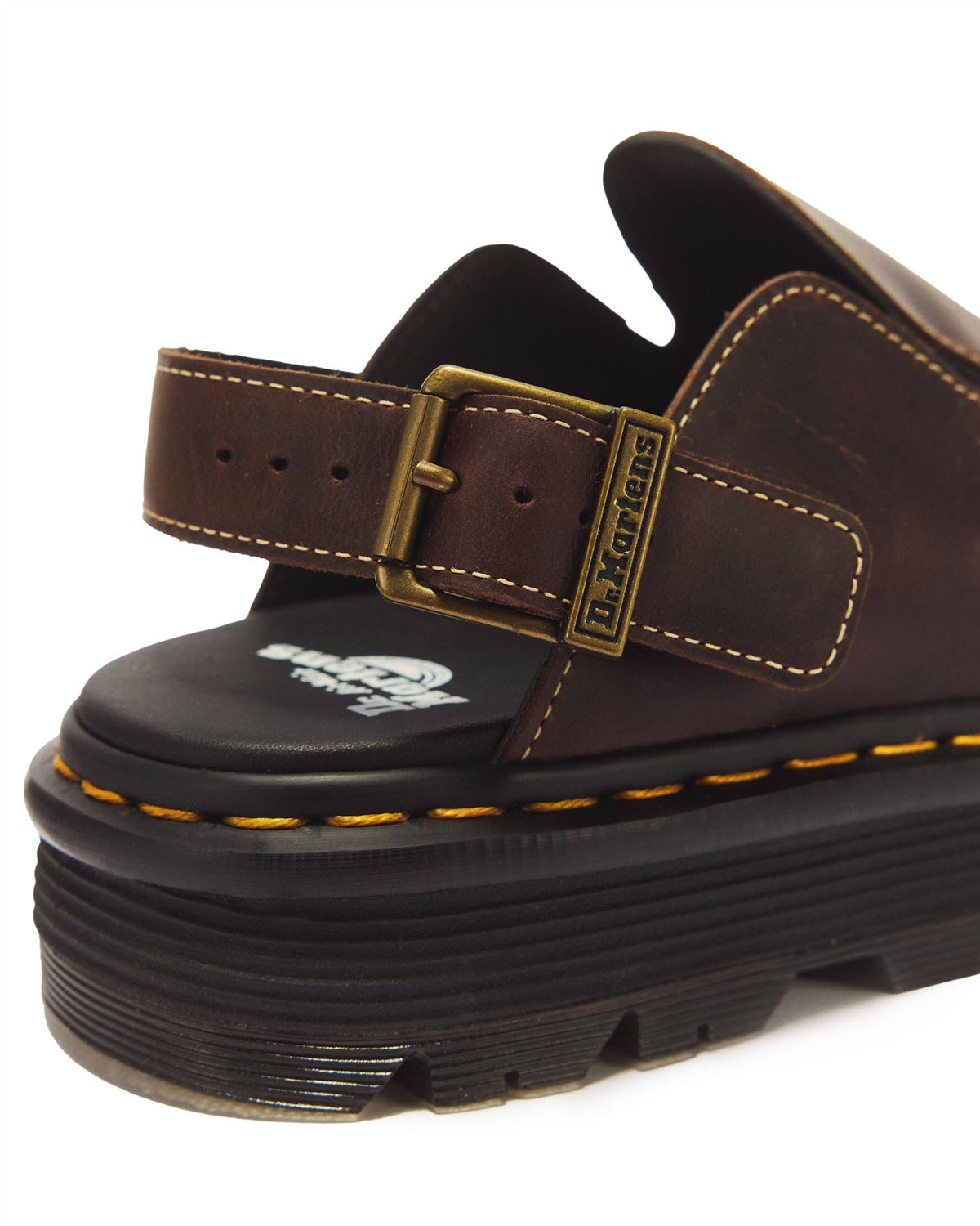 Dr. Martens Zebzag Mule Crazy Horse Leather Dark Brown Mules
