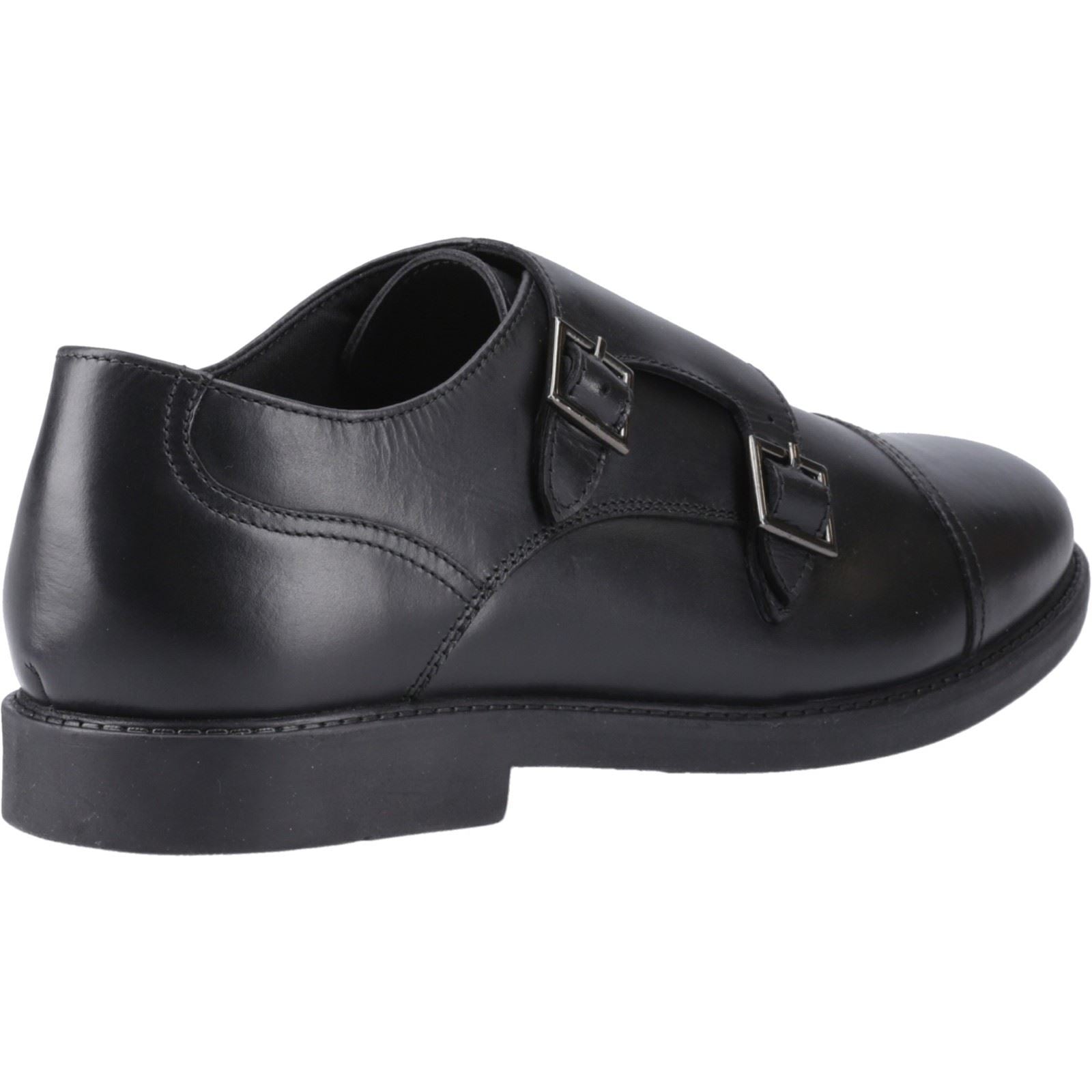 Hush Puppies Tim Monk Leather Boys's Black Shoes