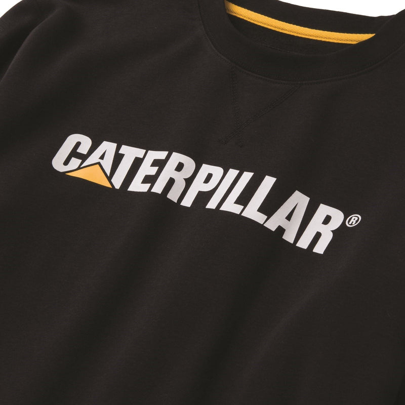 Caterpillar Midweight Crewneck Cotton Men's Black Sweatshirt
