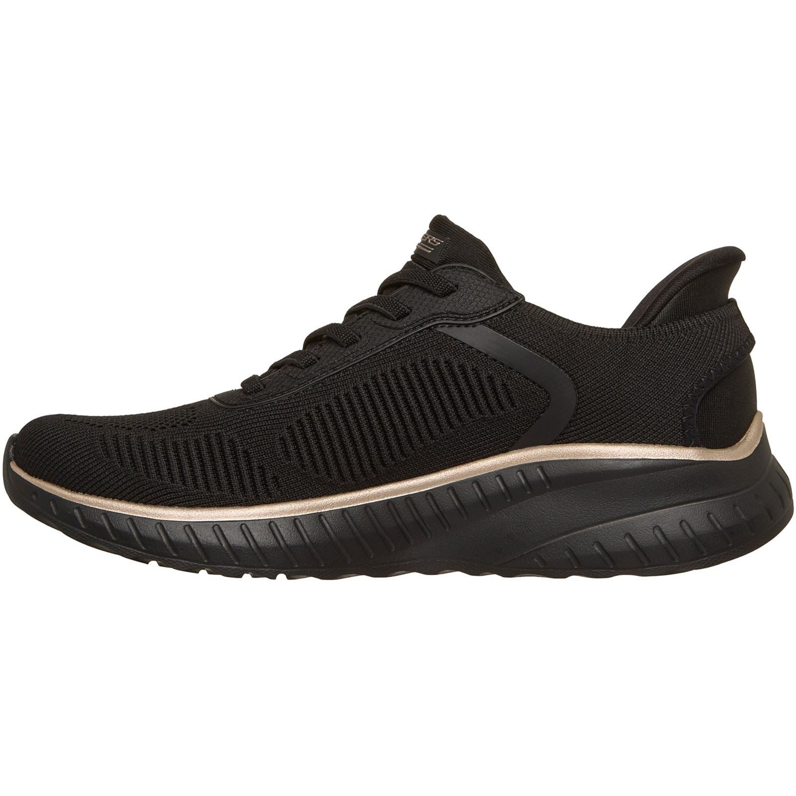 Skechers BOBS Sport Squad Chaos Textile Women's Black /Rose Gold Trainers