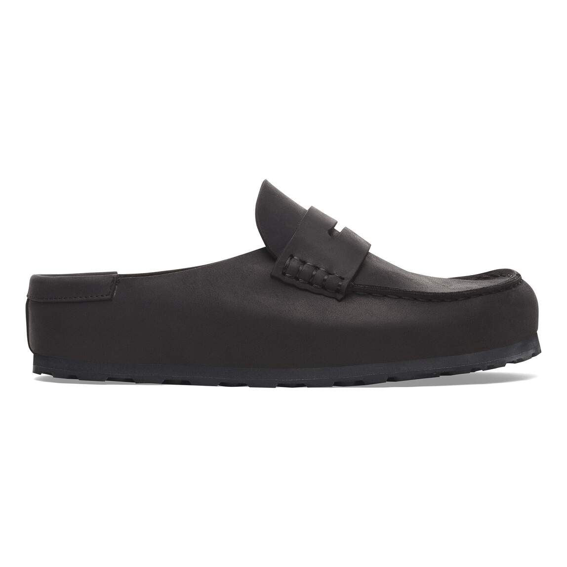Birkenstock Naples Leather Black Regular Clogs