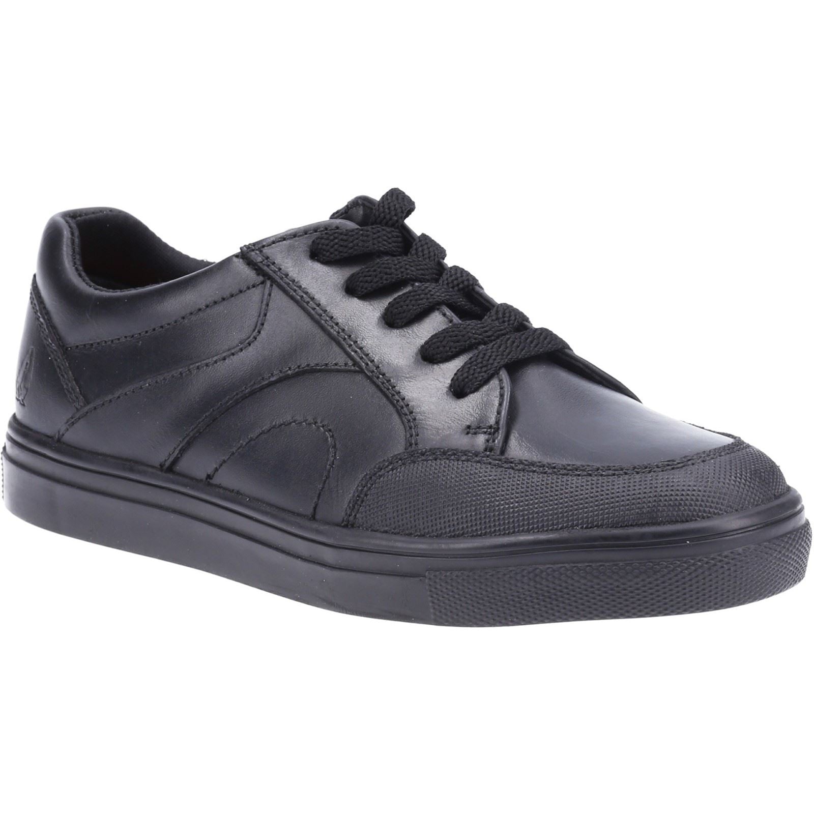 Hush Puppies Shawn Junior Leather Boys's Black Lace-Up Shoes