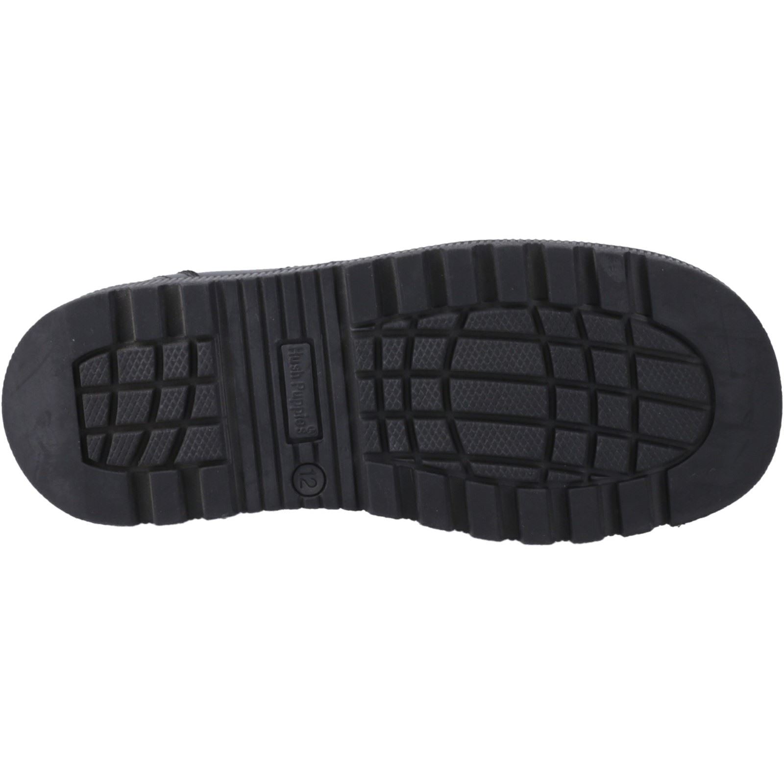 Hush Puppies Keeley Leather Girls's Black Lace-Up Shoes