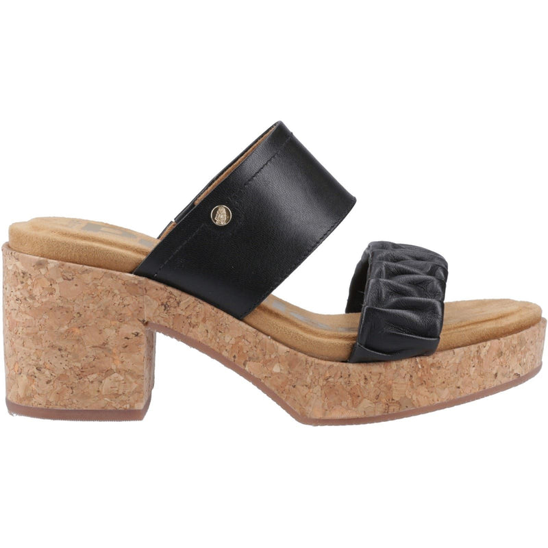 Hush Puppies Poppy Leather Women's Black Sandals