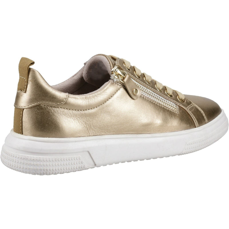 Hush Puppies Martha Leather Women's Gold Sneakers