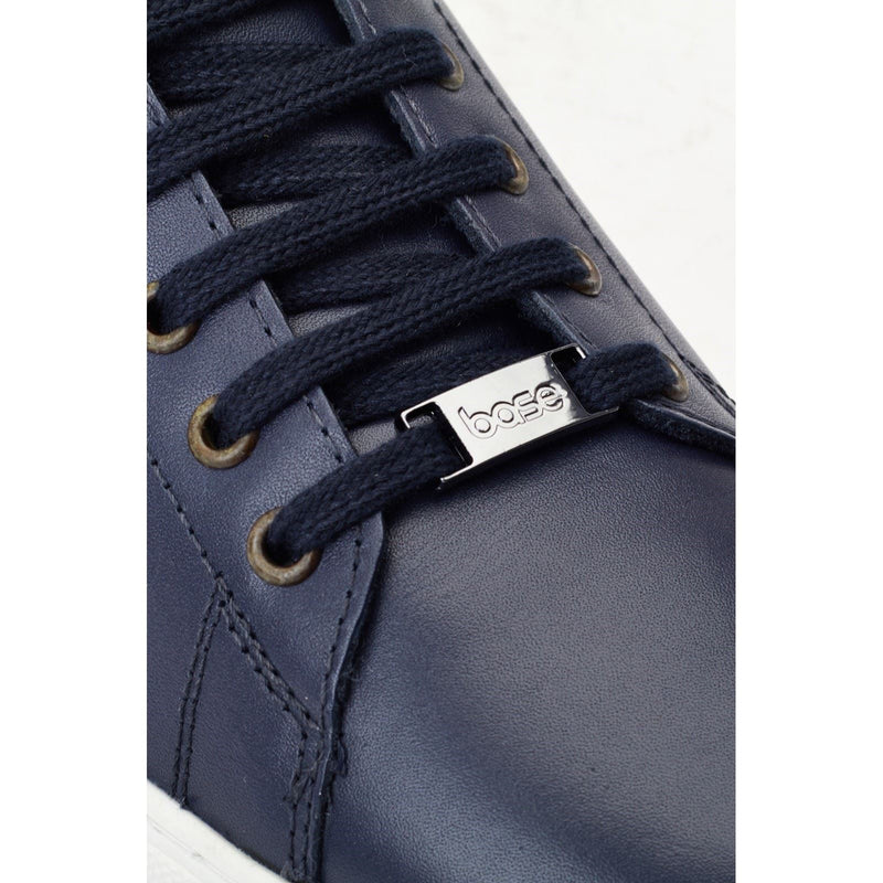 Base London Tucker Leather Men's Navy Sneakers