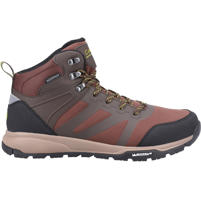 Cotswold Kingham Mid Recycled Plastic+Synthetic Pu Men's Brown Hiking Boots