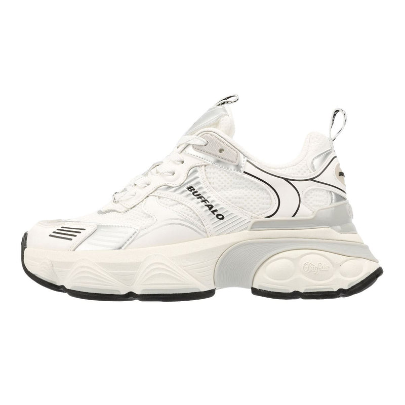Buffalo Truck Women's White/Silver Sneakers