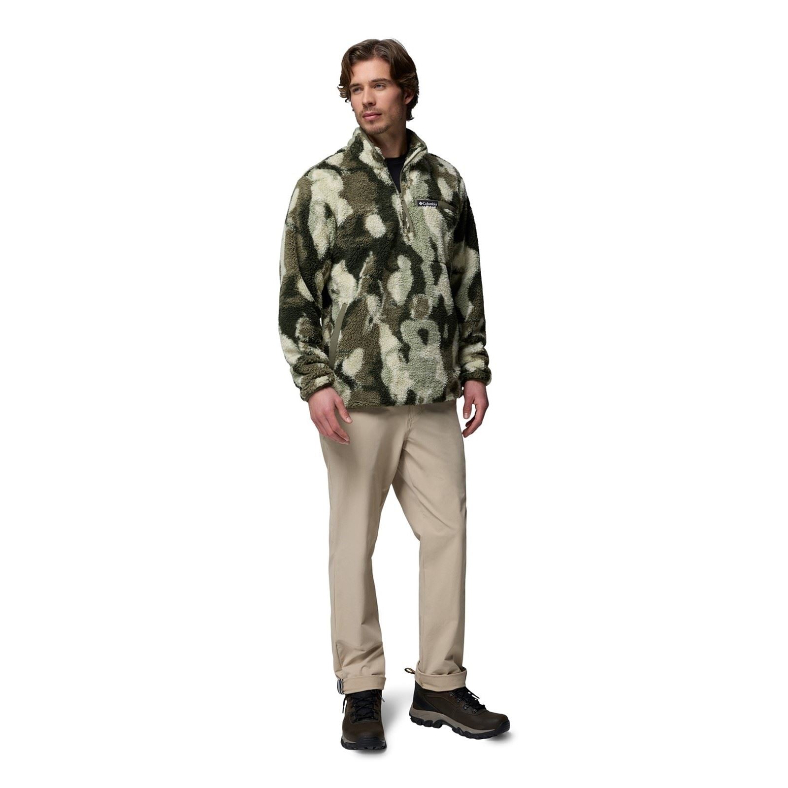 Columbia Rugged Ridge High Pile Half Zip Men's Green Fleece Pullover