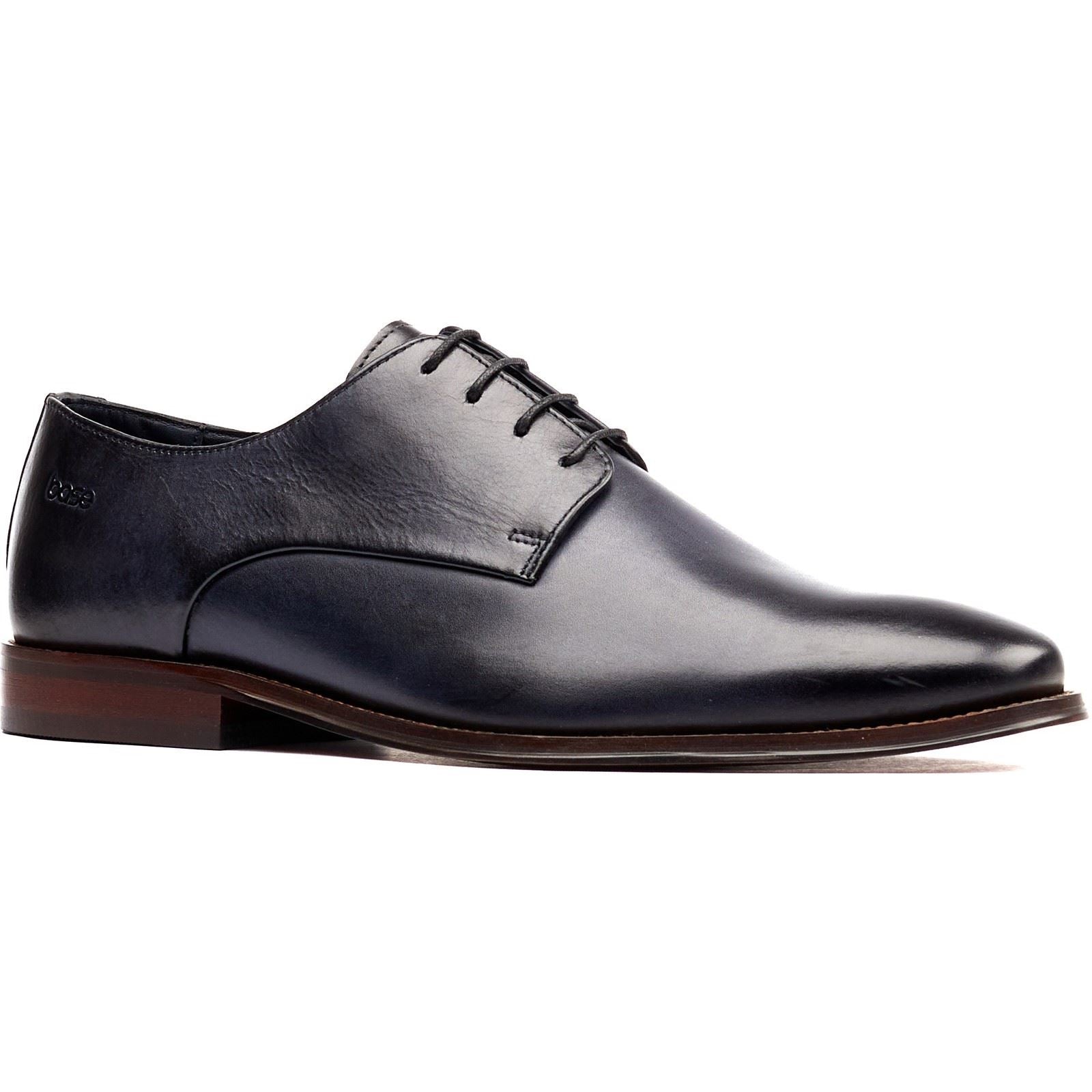 Base London Marley Derby Leather Men's Navy Lace-Up Shoes