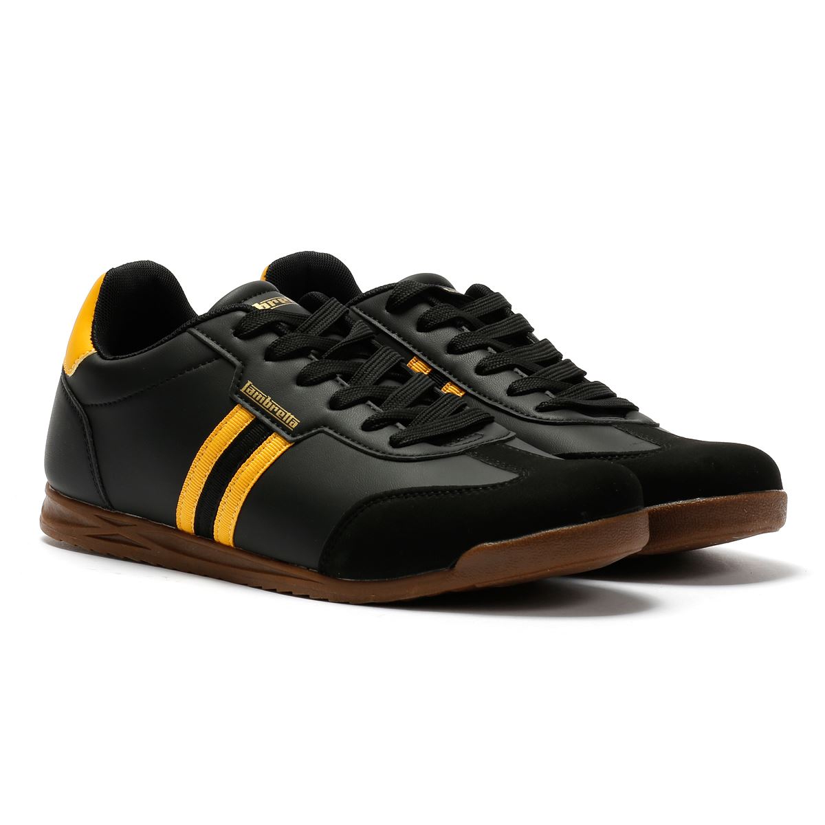 Lambretta Tackle Men's Black/Gold Sneakers