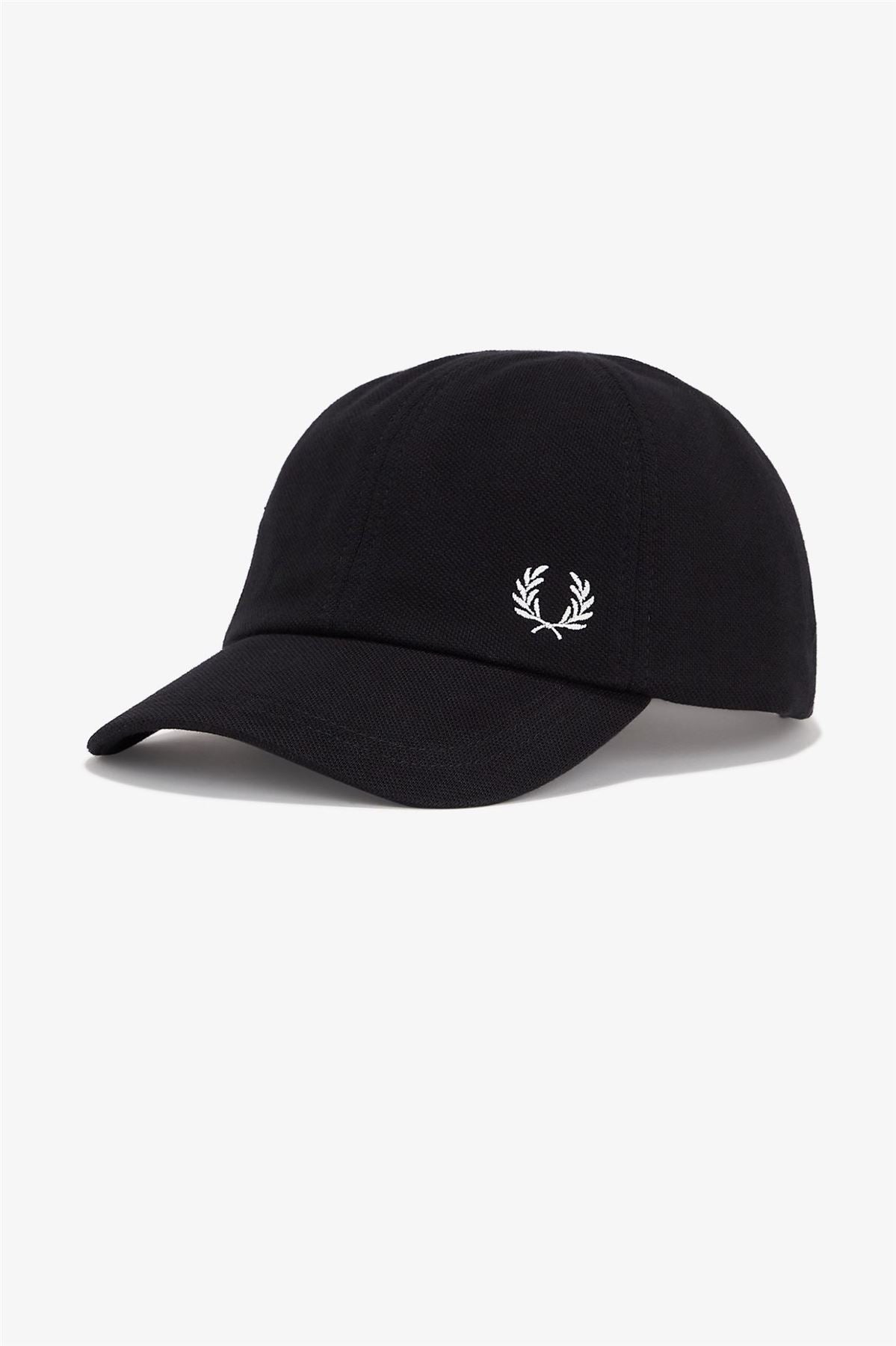 Fred Perry Pique Classic Cotton Black/White Caps