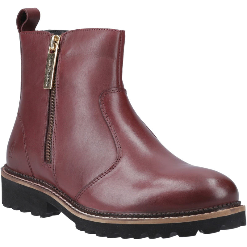 Hush Puppies Grace Zip Suede Women's Burgundy Boots
