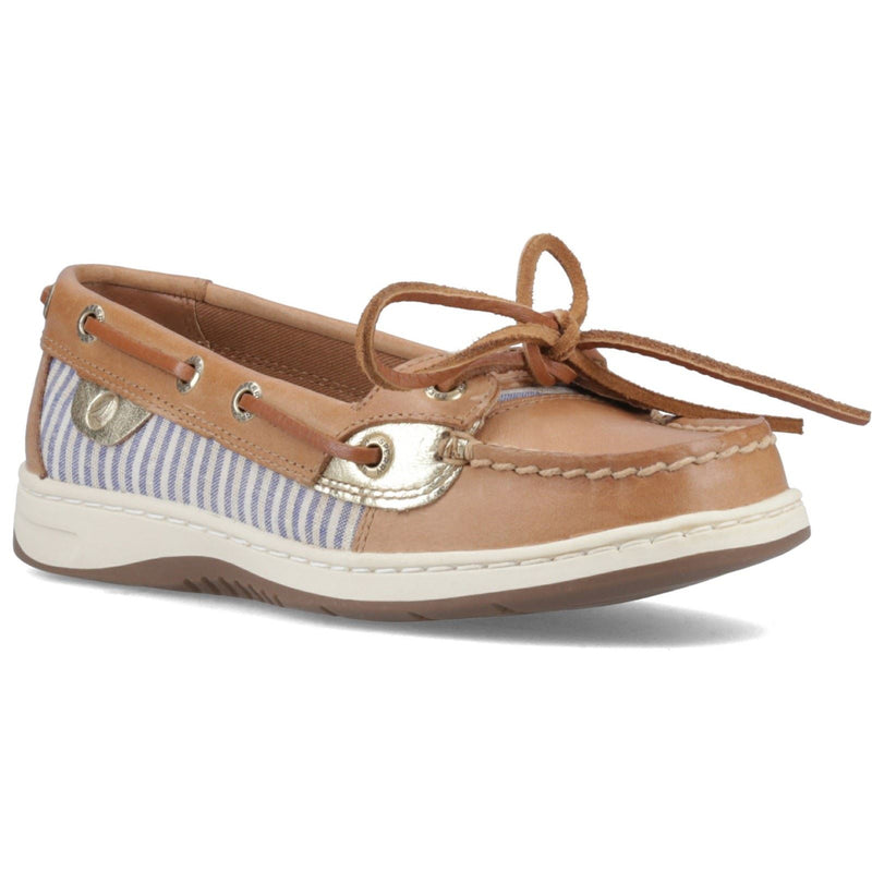 Sperry Angelfish Leather & Cotton Women's Peanut Boat Shoes